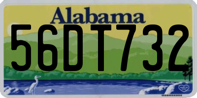 AL license plate 56DT732