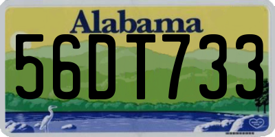 AL license plate 56DT733
