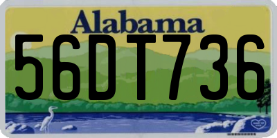 AL license plate 56DT736