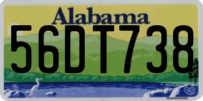 AL license plate 56DT738