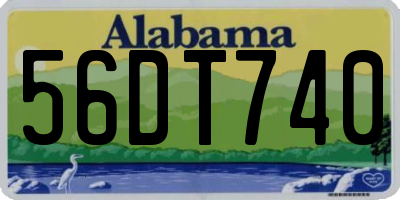AL license plate 56DT740