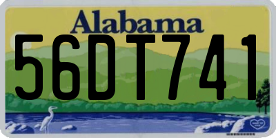 AL license plate 56DT741