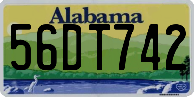 AL license plate 56DT742