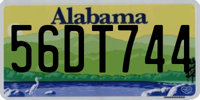 AL license plate 56DT744