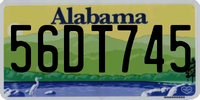 AL license plate 56DT745