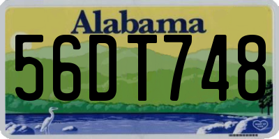 AL license plate 56DT748