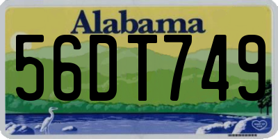 AL license plate 56DT749