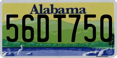 AL license plate 56DT750