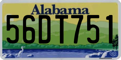AL license plate 56DT751