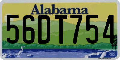 AL license plate 56DT754