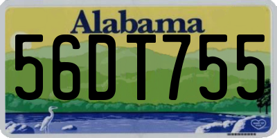 AL license plate 56DT755