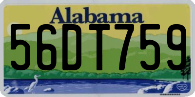 AL license plate 56DT759