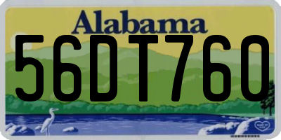 AL license plate 56DT760