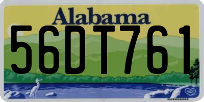 AL license plate 56DT761