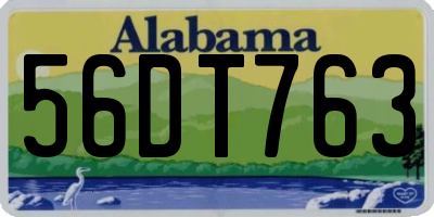 AL license plate 56DT763