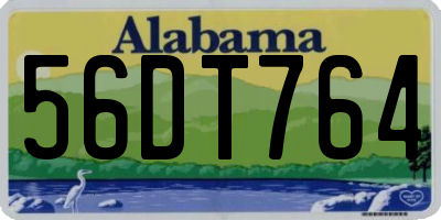 AL license plate 56DT764