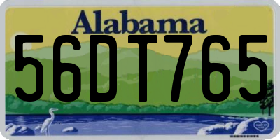 AL license plate 56DT765