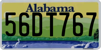 AL license plate 56DT767