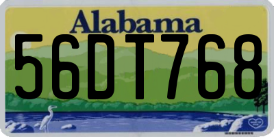 AL license plate 56DT768