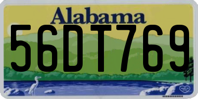 AL license plate 56DT769