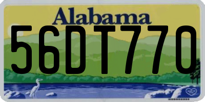 AL license plate 56DT770