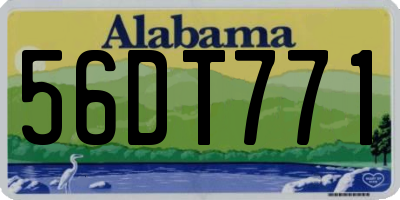 AL license plate 56DT771
