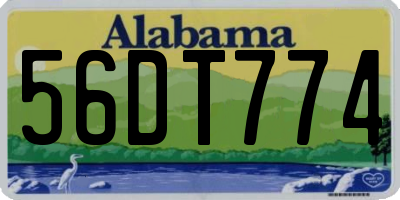 AL license plate 56DT774