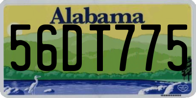 AL license plate 56DT775