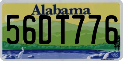 AL license plate 56DT776