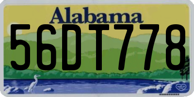AL license plate 56DT778