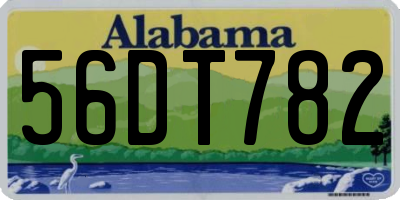 AL license plate 56DT782