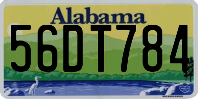 AL license plate 56DT784