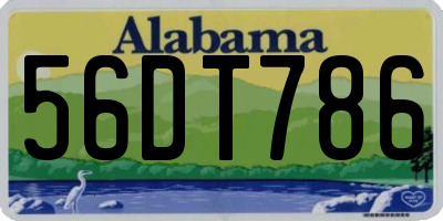 AL license plate 56DT786