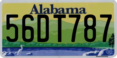 AL license plate 56DT787