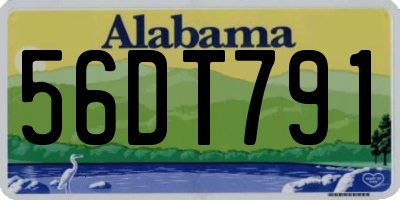 AL license plate 56DT791