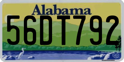 AL license plate 56DT792