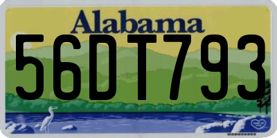 AL license plate 56DT793