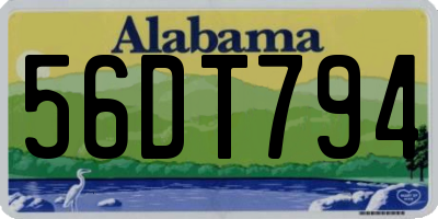 AL license plate 56DT794
