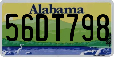 AL license plate 56DT798