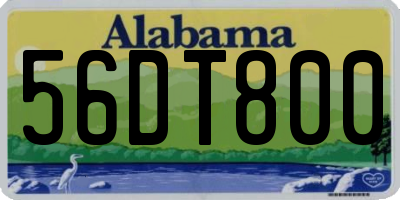 AL license plate 56DT800
