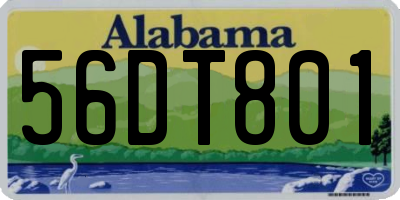 AL license plate 56DT801
