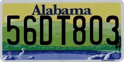 AL license plate 56DT803