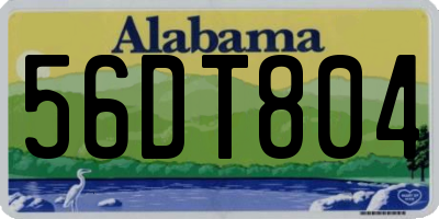 AL license plate 56DT804