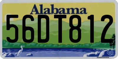 AL license plate 56DT812