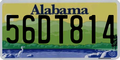 AL license plate 56DT814