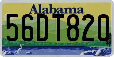 AL license plate 56DT820