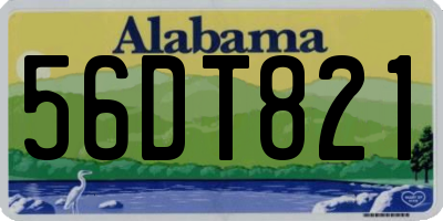 AL license plate 56DT821