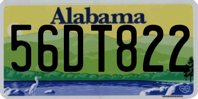AL license plate 56DT822