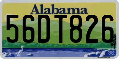 AL license plate 56DT826