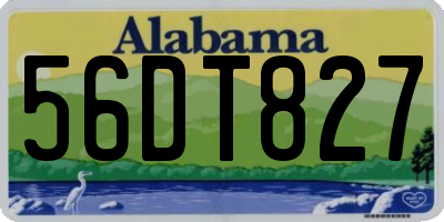 AL license plate 56DT827